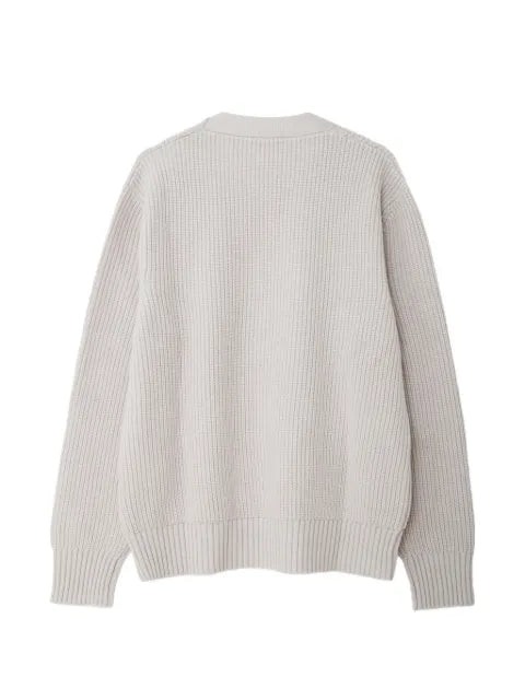 Lardini ribbed-knit patch-pocket cardigan