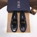 Dior Black Embossed Loafers